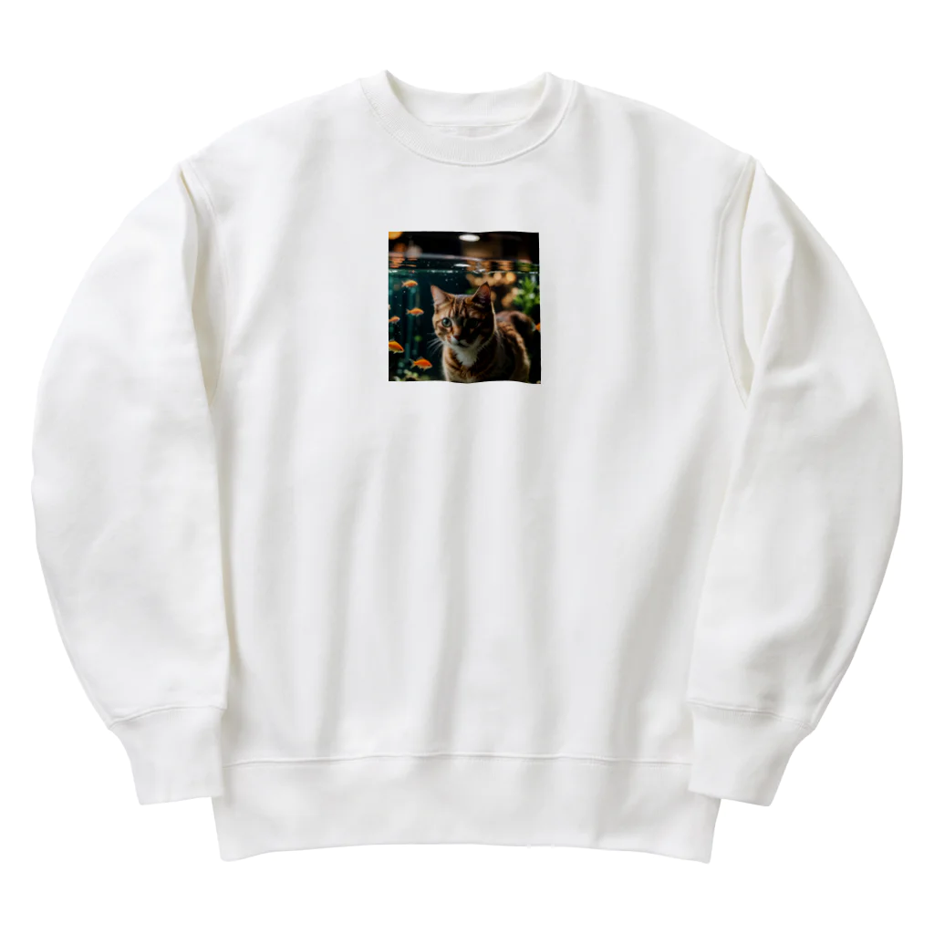 miyabi1116の水槽と猫 Heavyweight Crew Neck Sweatshirt