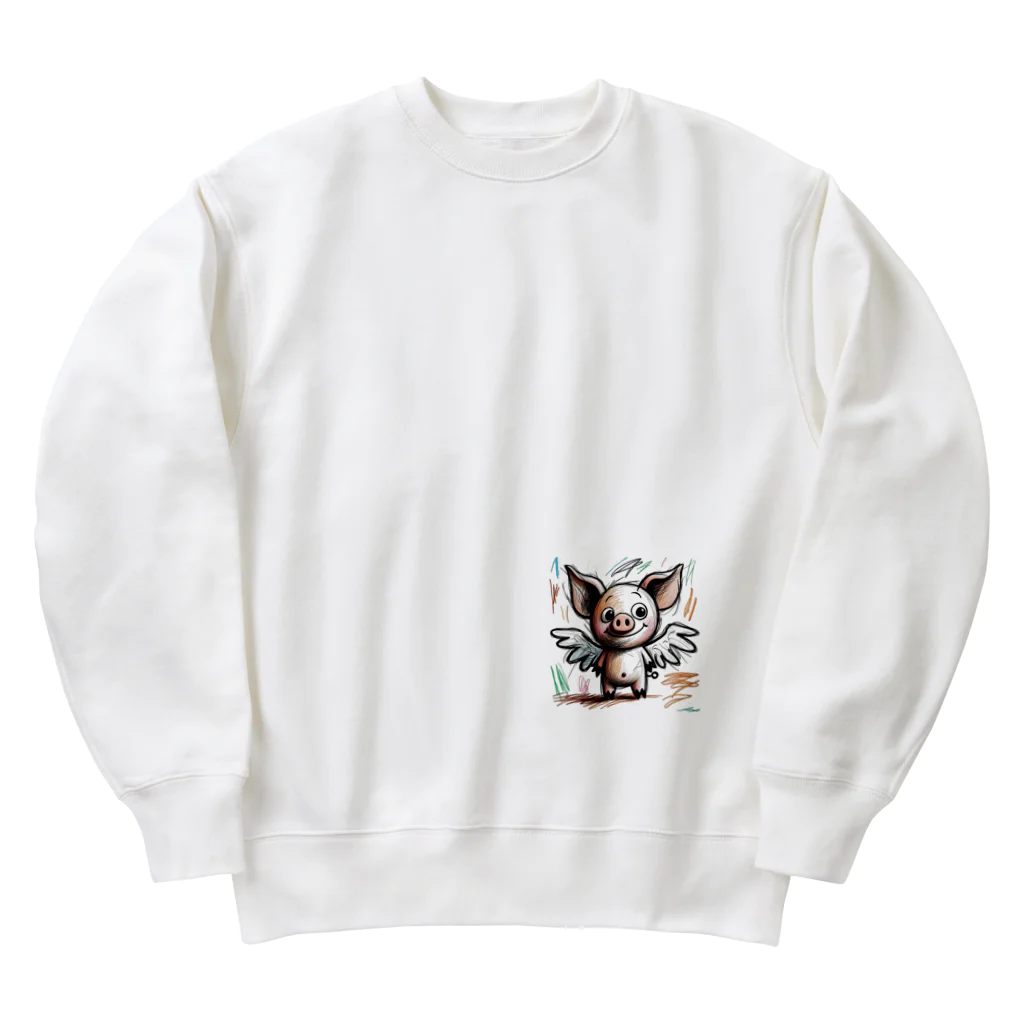 リトルスタイルズ　パパママ&子ども服の飛べる豚はただものじゃない Heavyweight Crew Neck Sweatshirt