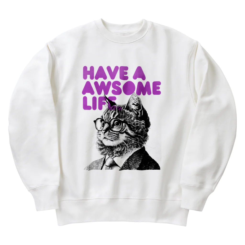 RainbowFam Plusの猫先輩 Heavyweight Crew Neck Sweatshirt