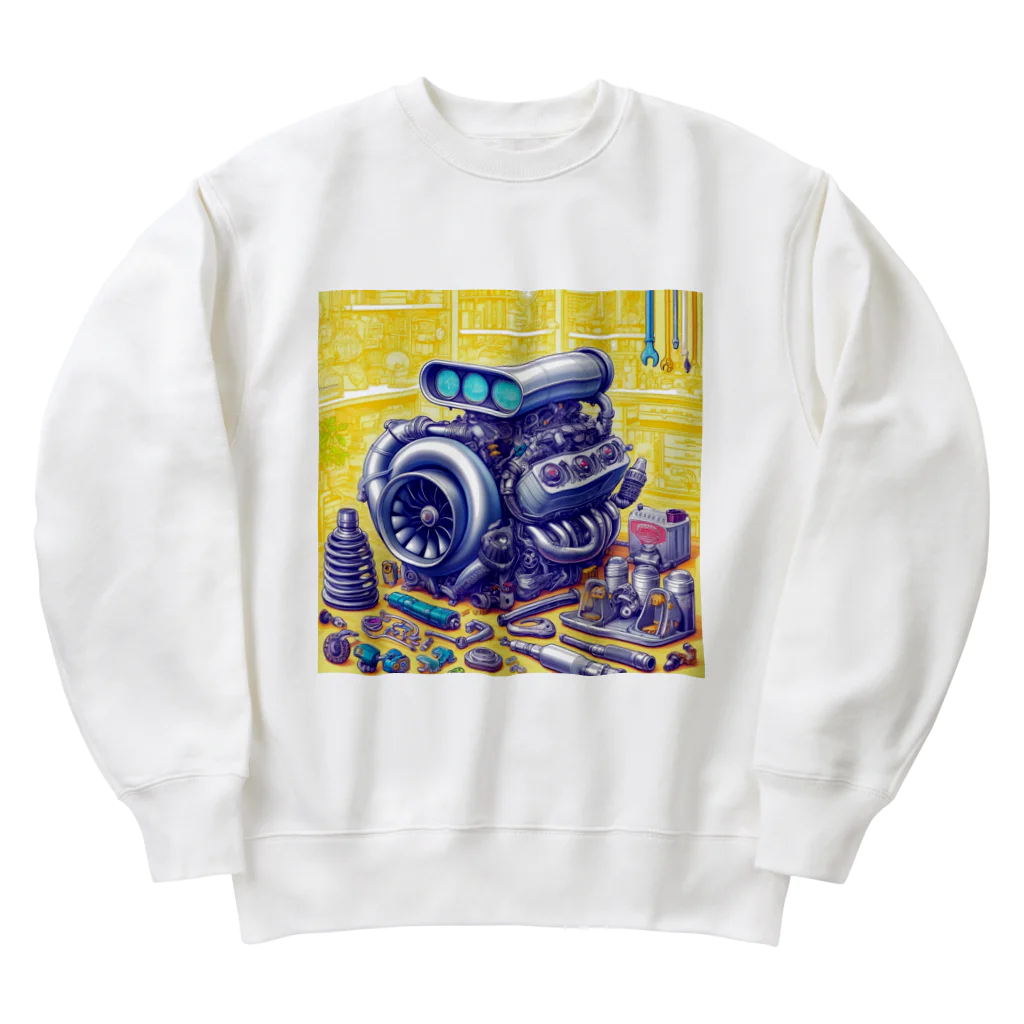 the blue seasonのメカニックの夢遊園地 Heavyweight Crew Neck Sweatshirt