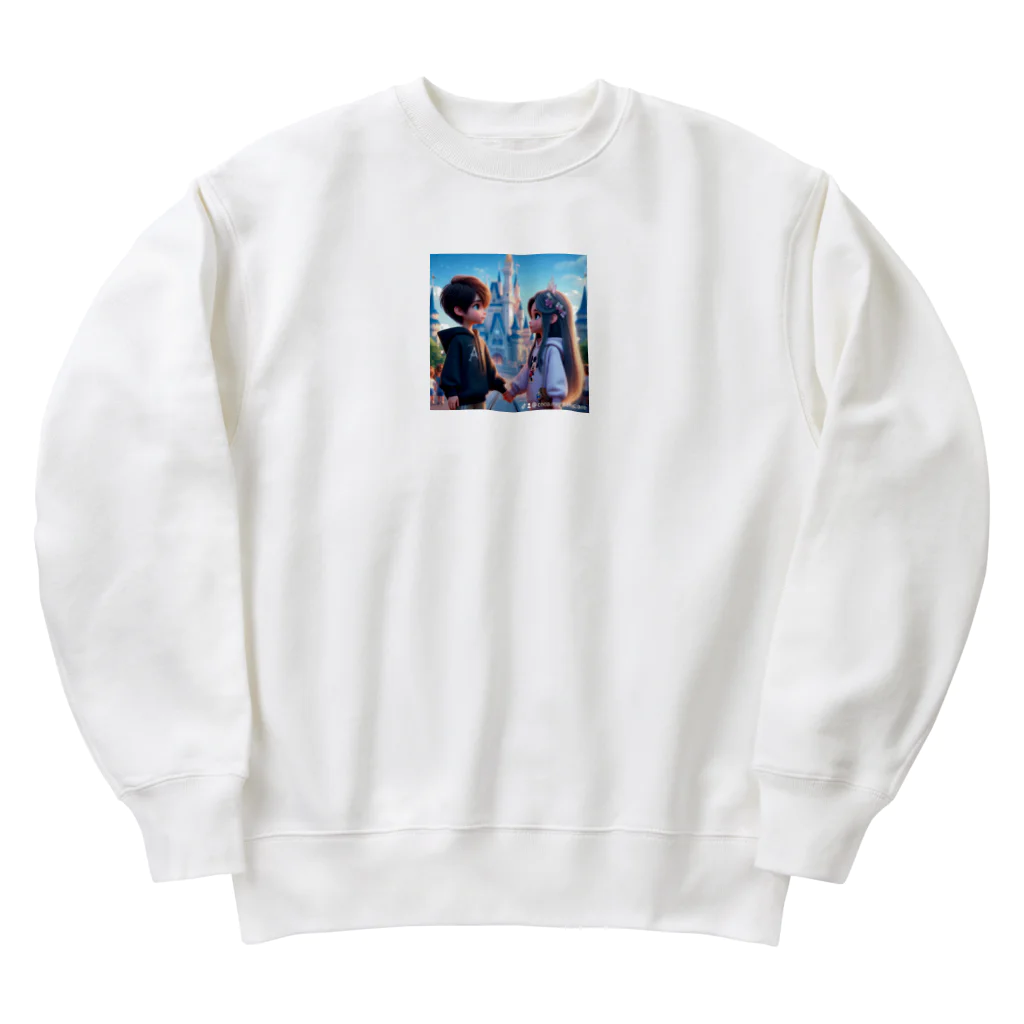 ウエディング♡カップルグッズのPIXAR風カップル Heavyweight Crew Neck Sweatshirt