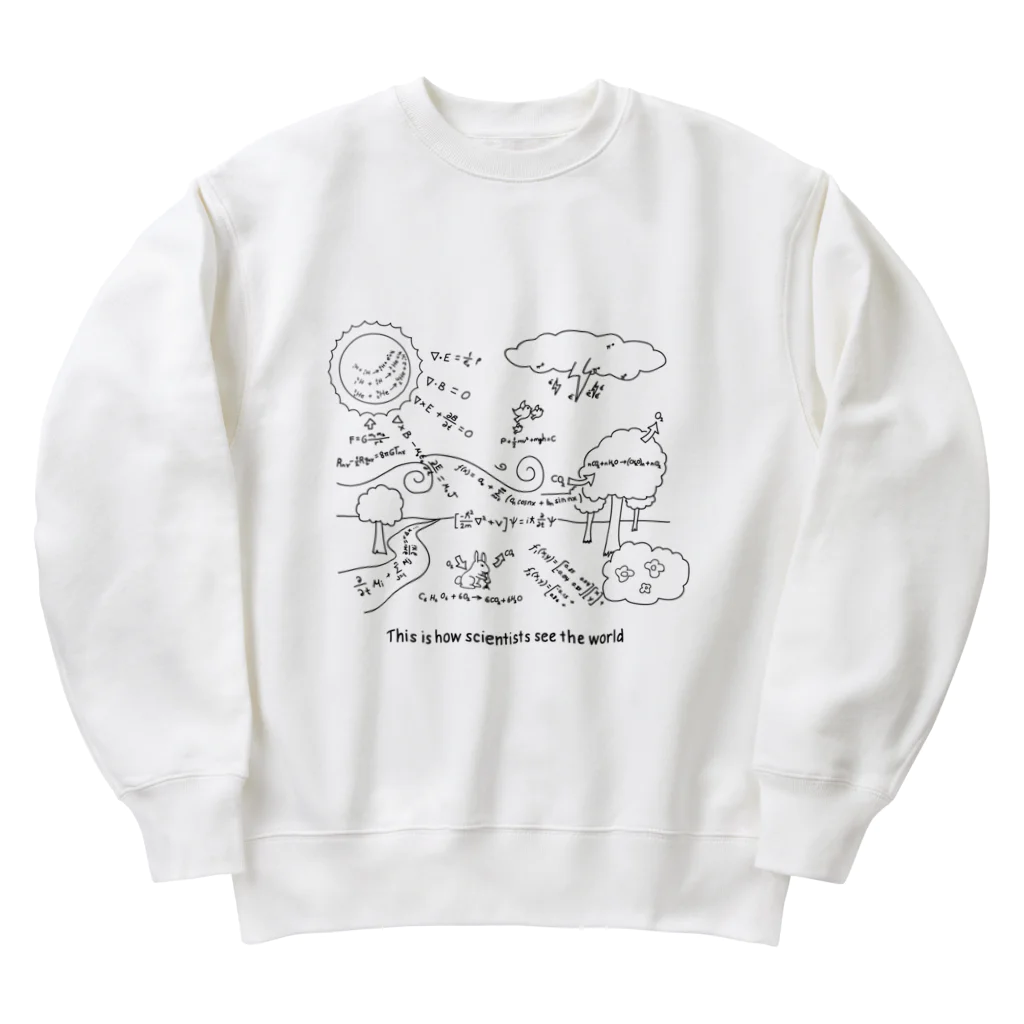 alonerbgの科学どこでも物理化学エレクトロニクス Heavyweight Crew Neck Sweatshirt