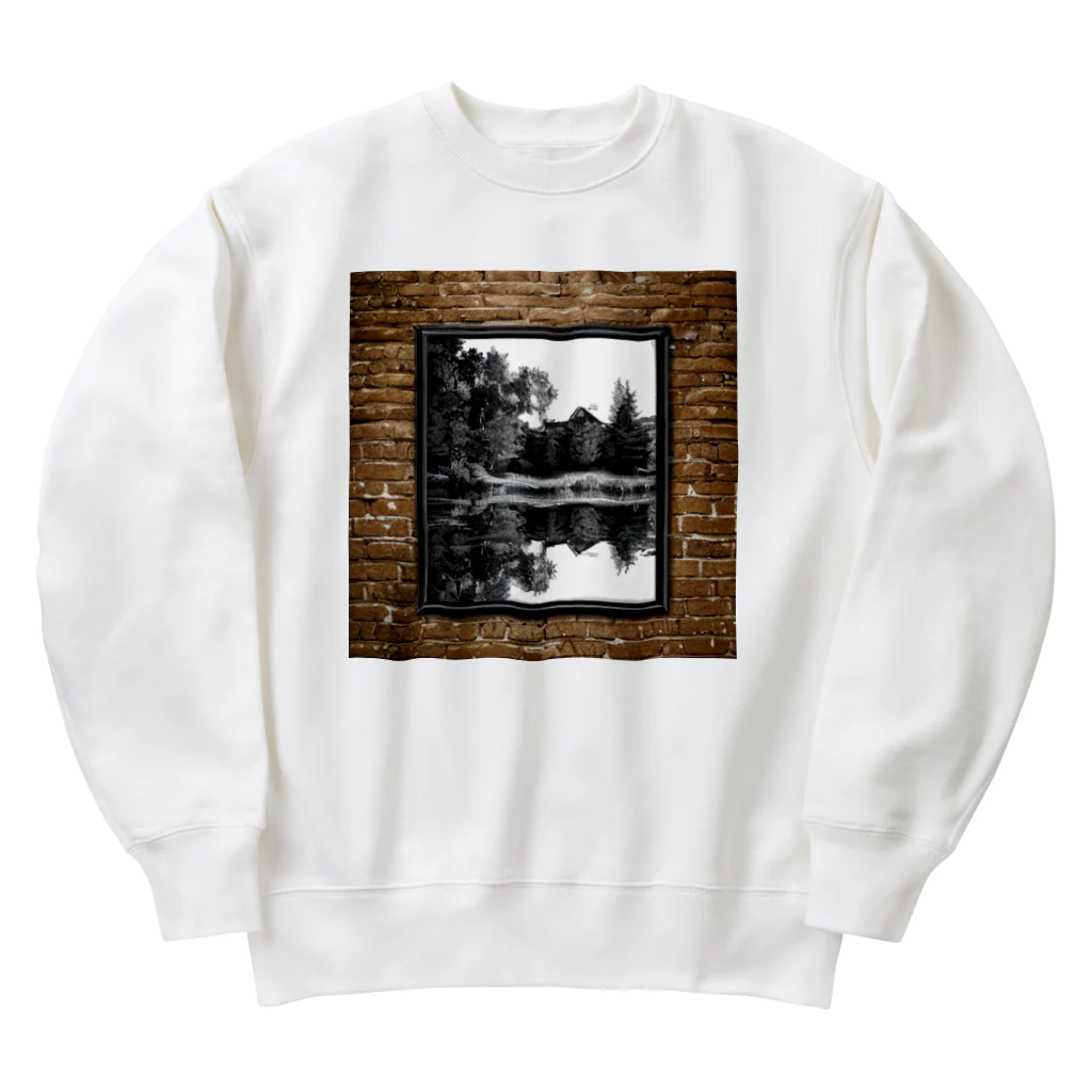 yasuwoのレトロ　風景 Heavyweight Crew Neck Sweatshirt