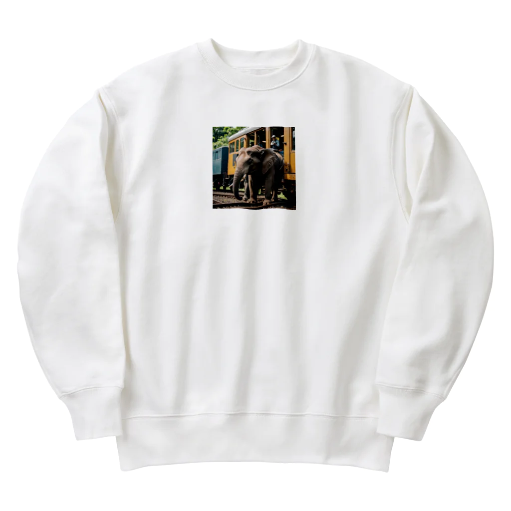 ミスターの汽車と象 Heavyweight Crew Neck Sweatshirt