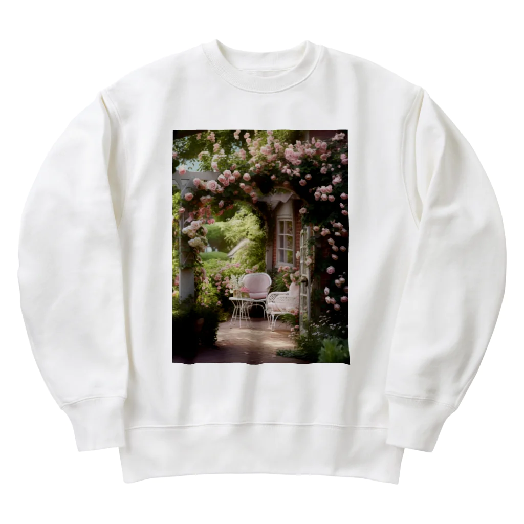 AQUAMETAVERSEのバラの庭園　なでしこ1478 Heavyweight Crew Neck Sweatshirt