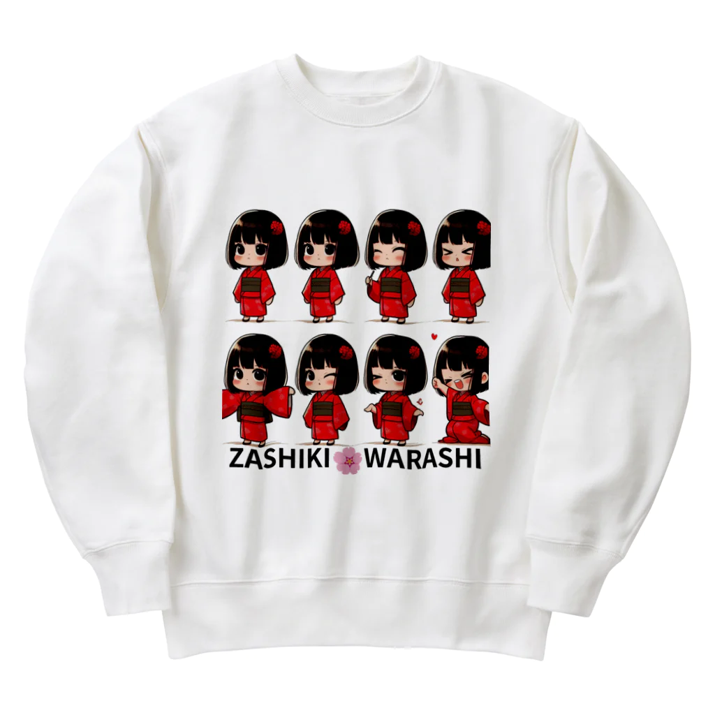 まんまるちゃんのZASHIKI🌸WARASHI Heavyweight Crew Neck Sweatshirt