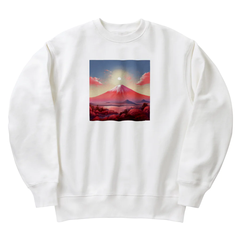 AQUAMETAVERSEの赤富士希望の印　なでしこ1478 Heavyweight Crew Neck Sweatshirt