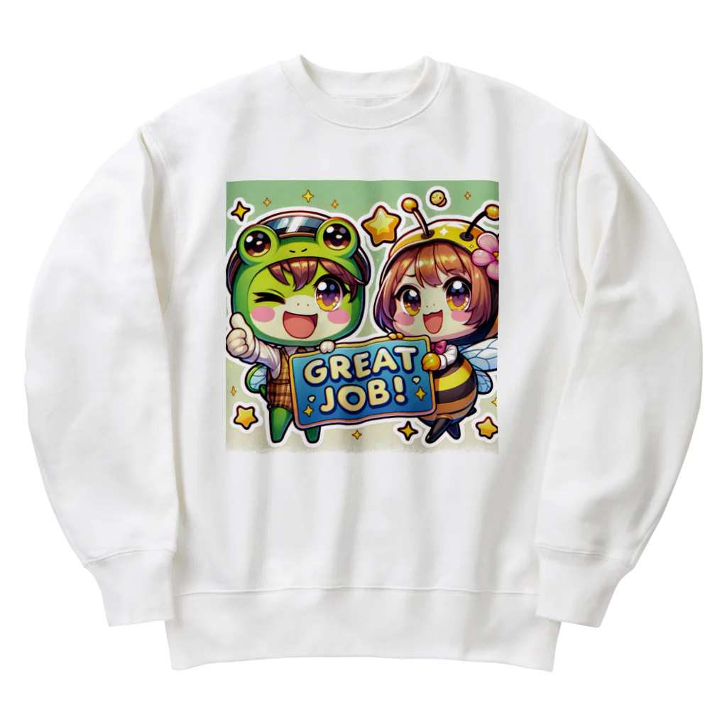 Pyon ＆ Bunのgreat job Heavyweight Crew Neck Sweatshirt