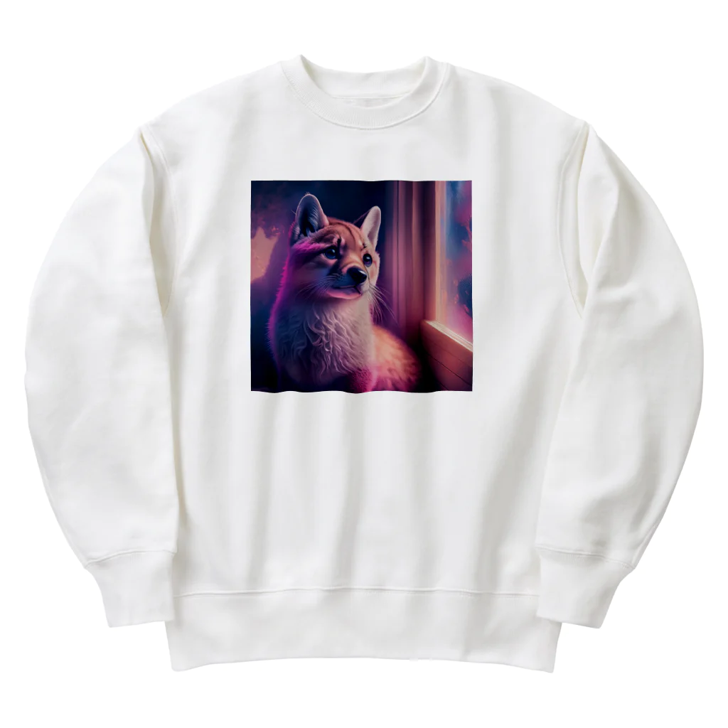 甘党の猫アザラシ❤️超可愛い、キュート💗 Heavyweight Crew Neck Sweatshirt