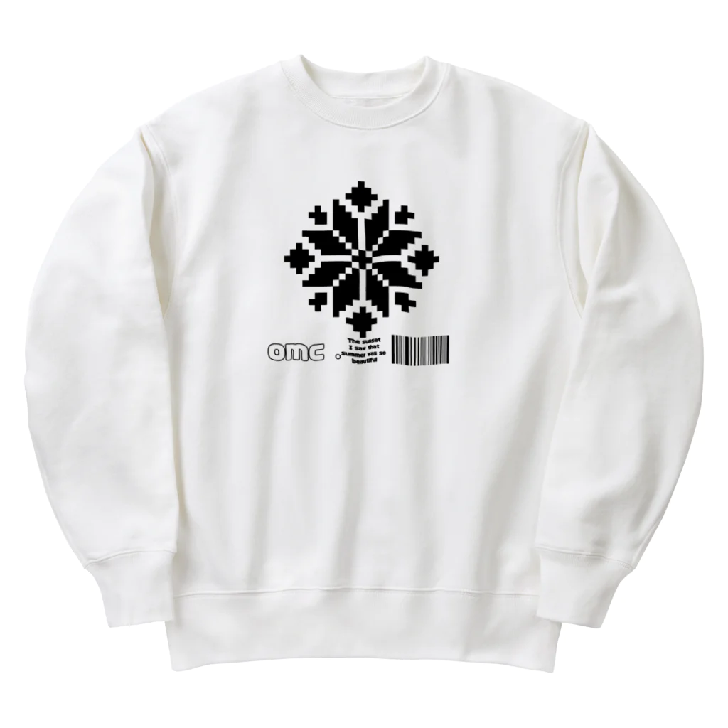 おもちショップの雪のドット結晶 Heavyweight Crew Neck Sweatshirt