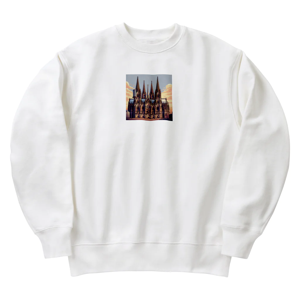 Pixel Art Goodsのケルン大聖堂（pixel art） Heavyweight Crew Neck Sweatshirt