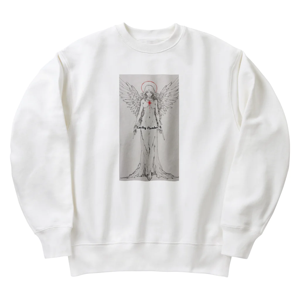 TS Lucky Number 2のLucky Number.1　幸運を呼ぶあなたのラッキーナンバー商品アイテムを手に入れよう！ Heavyweight Crew Neck Sweatshirt