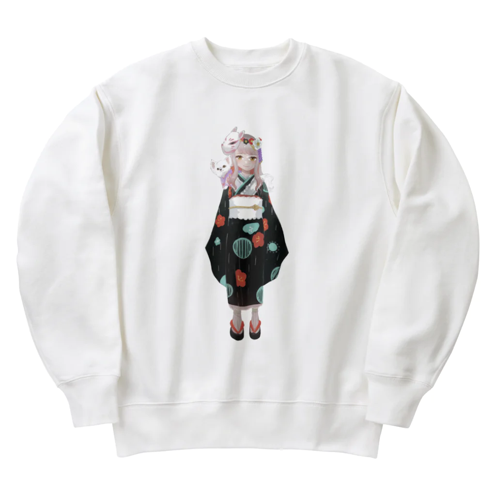 もかふしぎ🐰のもかち立ち絵 Heavyweight Crew Neck Sweatshirt