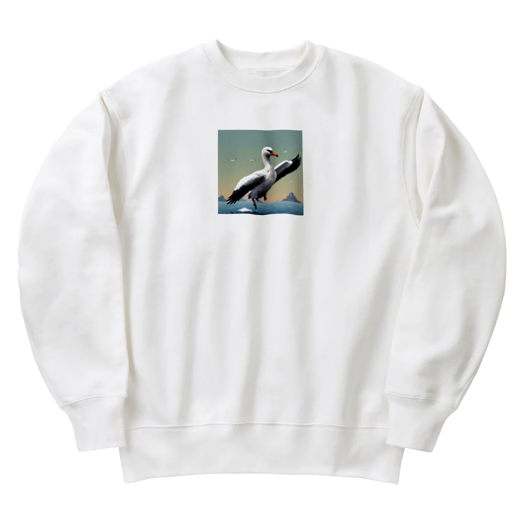 hinasoyuの踊るツノメドリ Heavyweight Crew Neck Sweatshirt