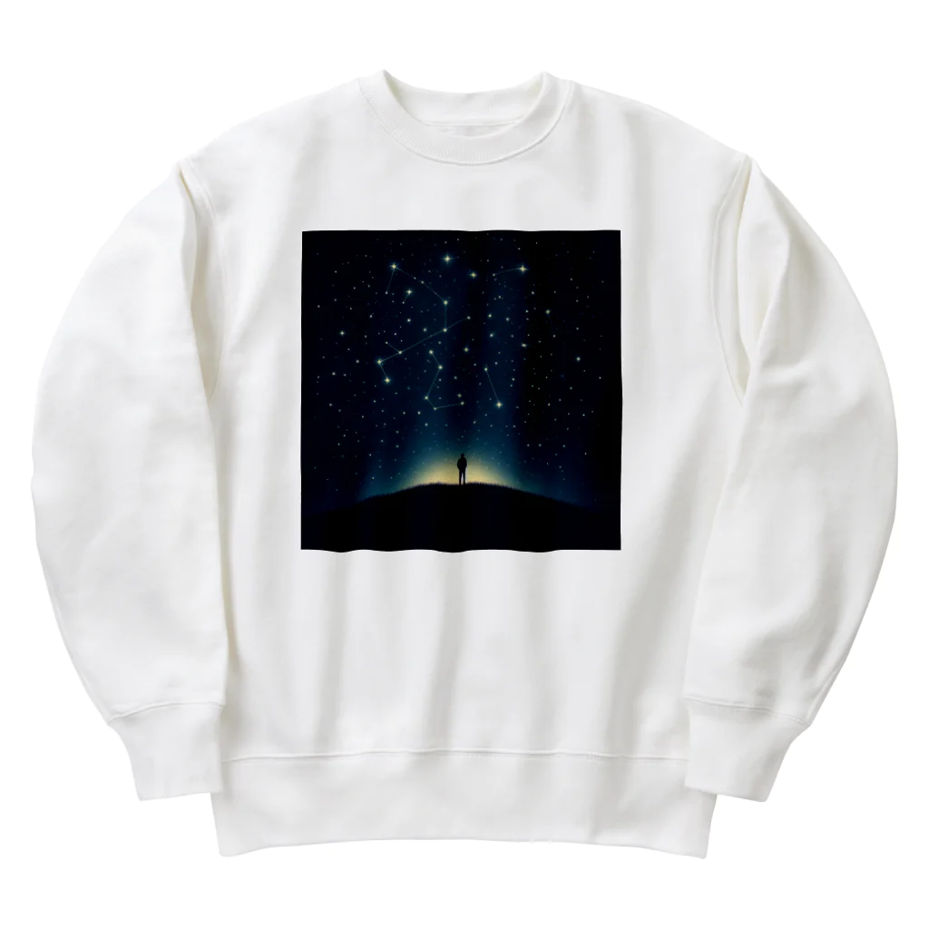 プラネテスの春の星座に包まれて Heavyweight Crew Neck Sweatshirt