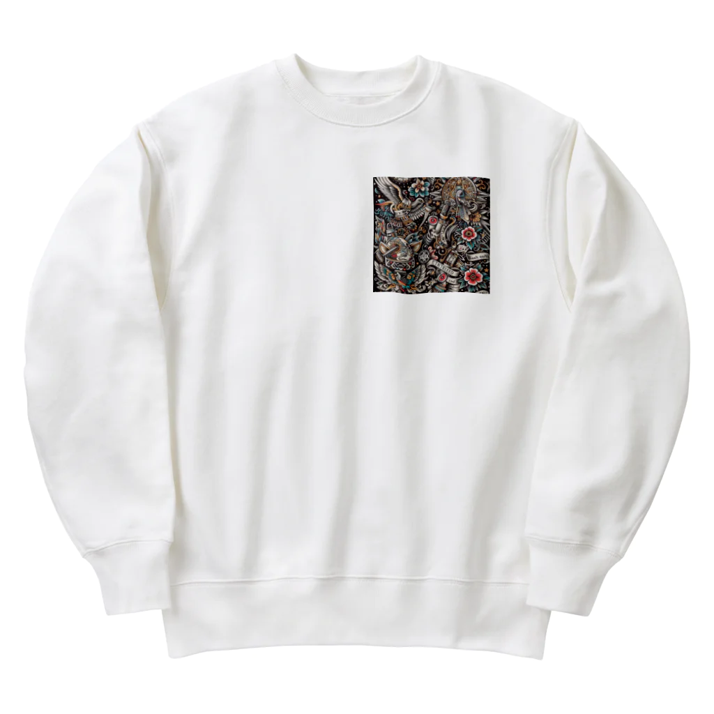 白ティー専門店の白Tシャツ　バーバーショップイメージ Heavyweight Crew Neck Sweatshirt