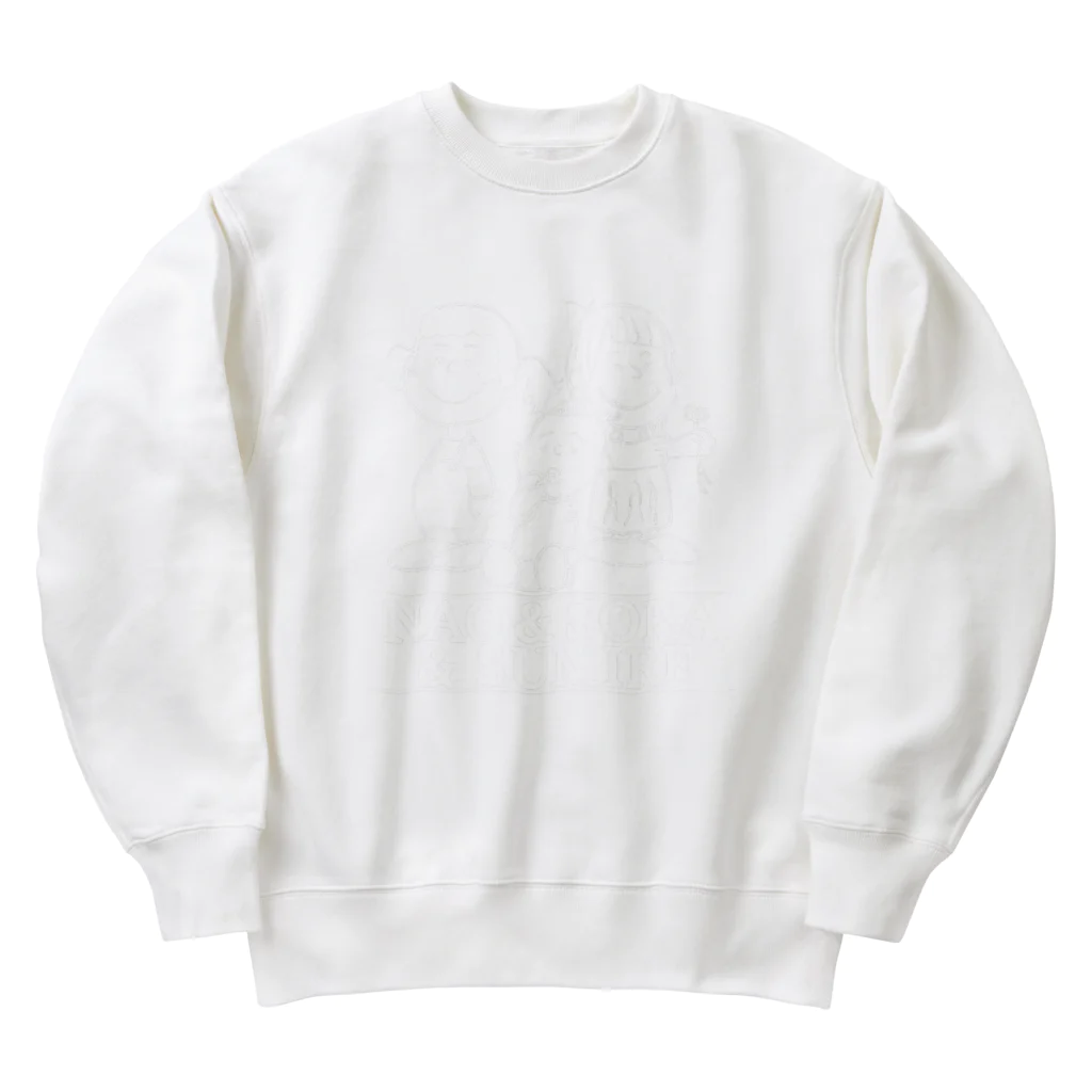 ちゃちゃの無地　白字 Heavyweight Crew Neck Sweatshirt