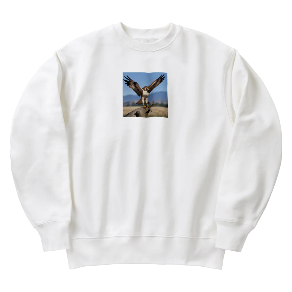 ganeshaの離陸準備中のタカ Heavyweight Crew Neck Sweatshirt