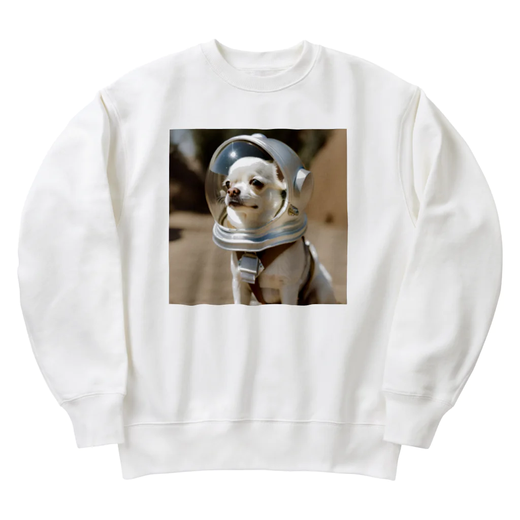 mesogiaの宇宙犬　ちわわん　Ver.2 Heavyweight Crew Neck Sweatshirt