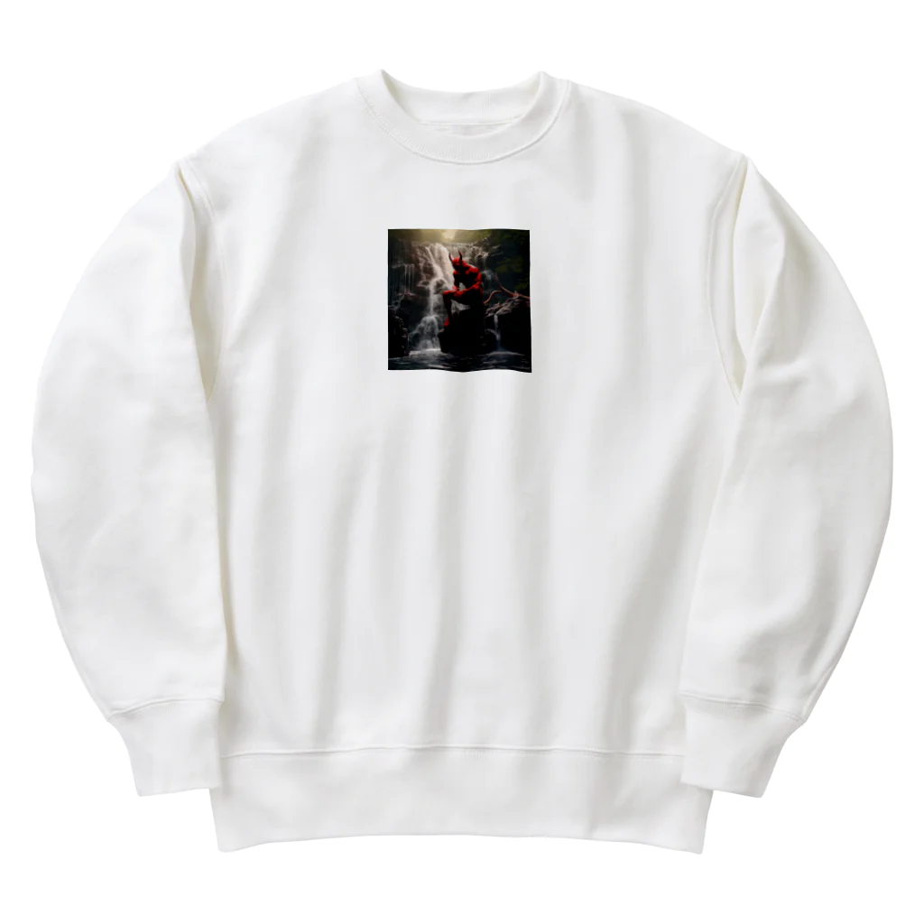 stonefishの考える赤鬼さん Heavyweight Crew Neck Sweatshirt