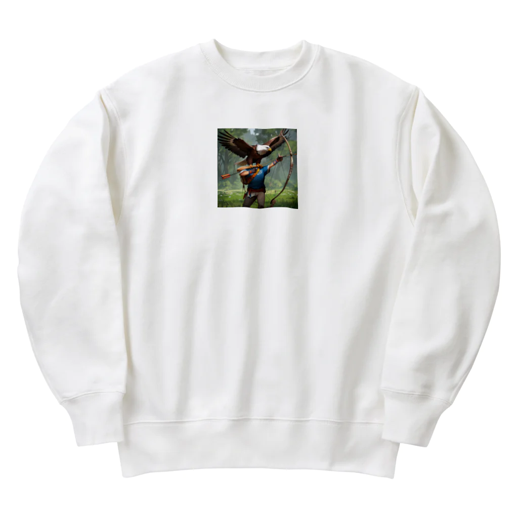 ganeshaのイーグルとアーチェリー.. png Heavyweight Crew Neck Sweatshirt