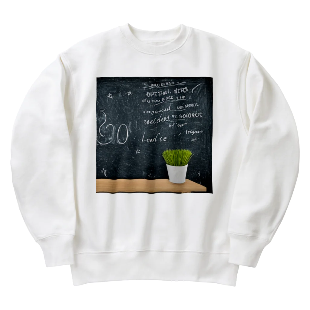 positive_poem05の名言は黒板に書き記した Heavyweight Crew Neck Sweatshirt