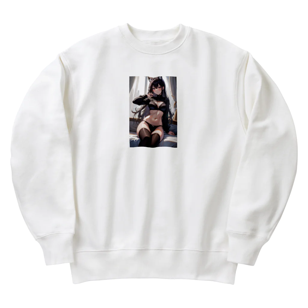 inoken_の猫耳グラマー Heavyweight Crew Neck Sweatshirt