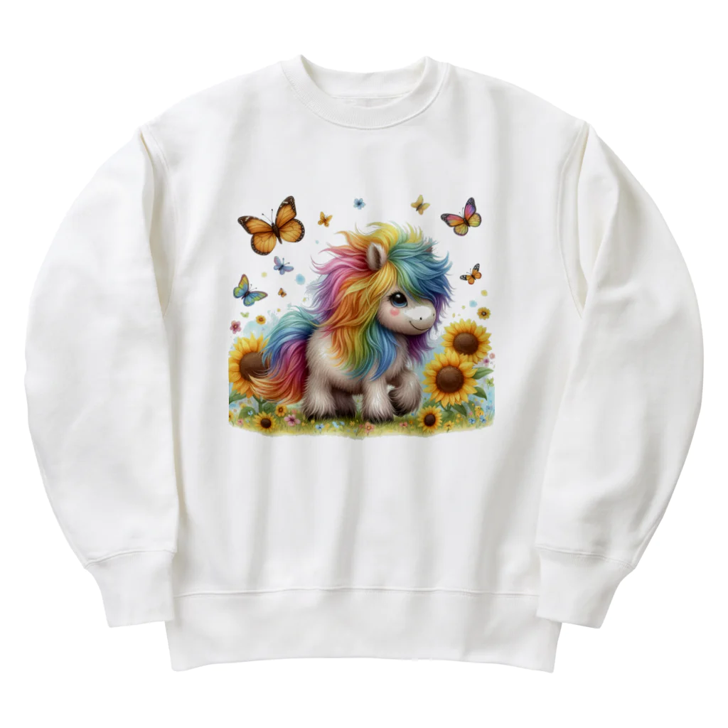 チロライショップのPretty　ミニチュアホース Heavyweight Crew Neck Sweatshirt