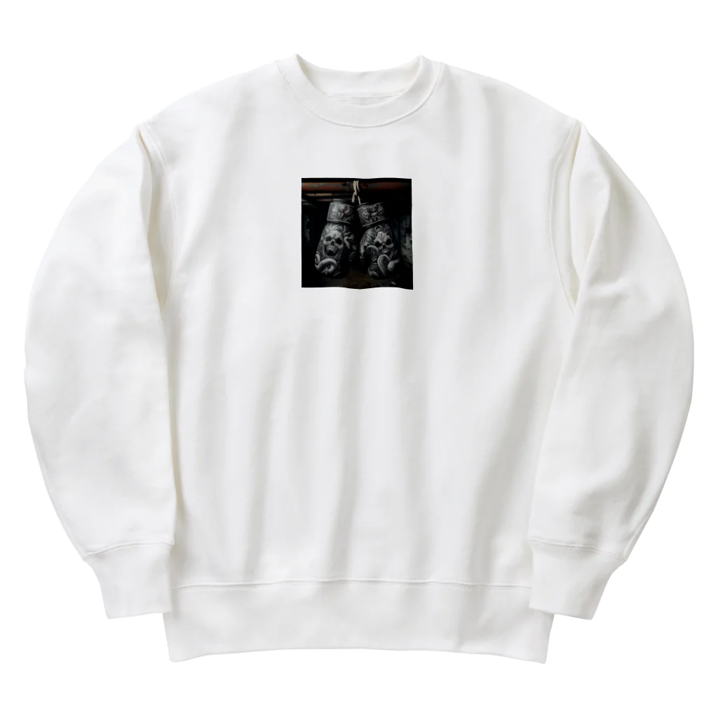 ARMORのスカルグローブと般若 Heavyweight Crew Neck Sweatshirt