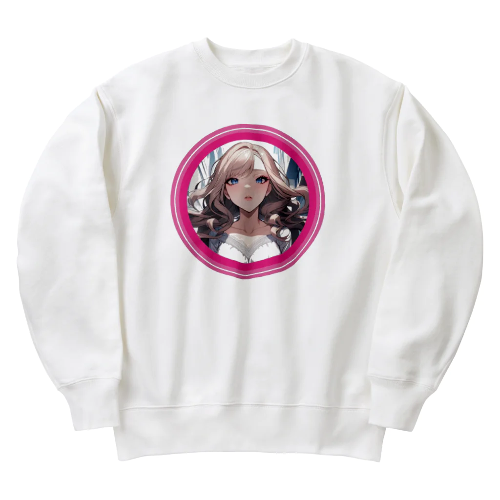 AI Girls Creationの近未来美少女💖 Heavyweight Crew Neck Sweatshirt