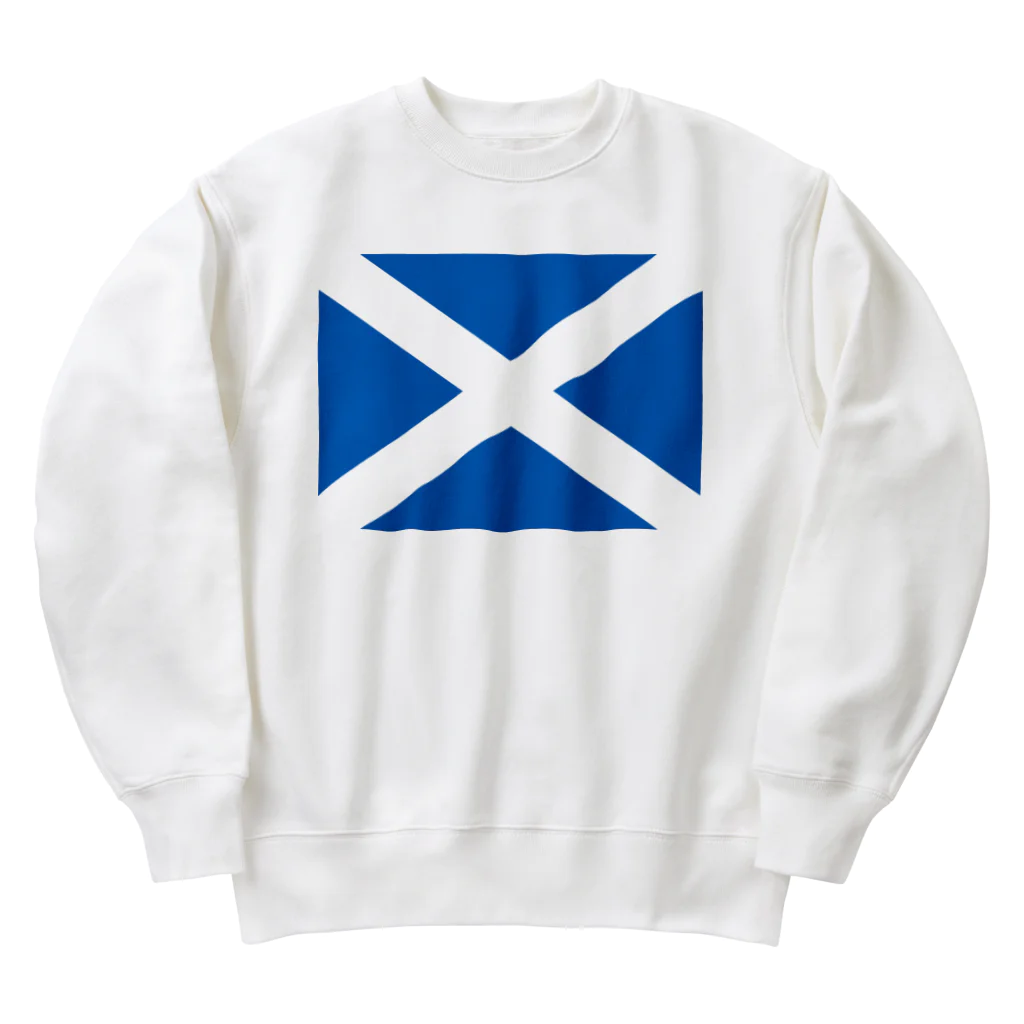 お絵かき屋さんのスコットランドの国旗 Heavyweight Crew Neck Sweatshirt