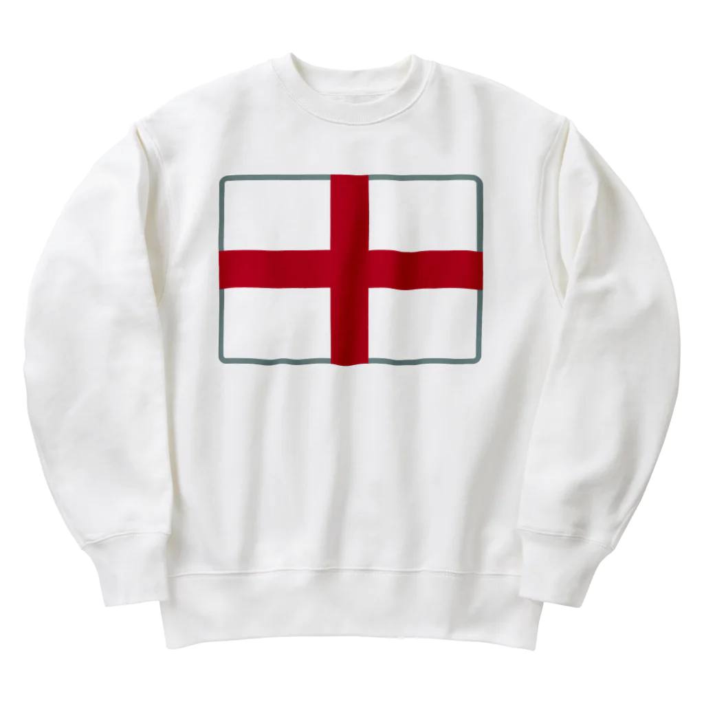 お絵かき屋さんのイングランドの国旗 Heavyweight Crew Neck Sweatshirt