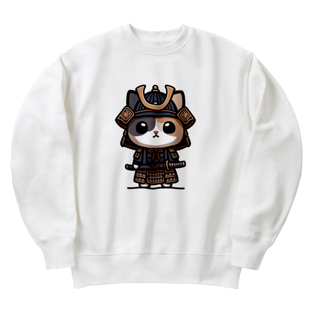 にゃんラボの武士にゃんこ２ Heavyweight Crew Neck Sweatshirt