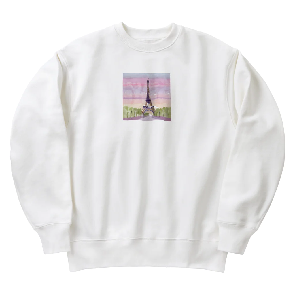 m/okのパリの街並み🗼グッズ Heavyweight Crew Neck Sweatshirt