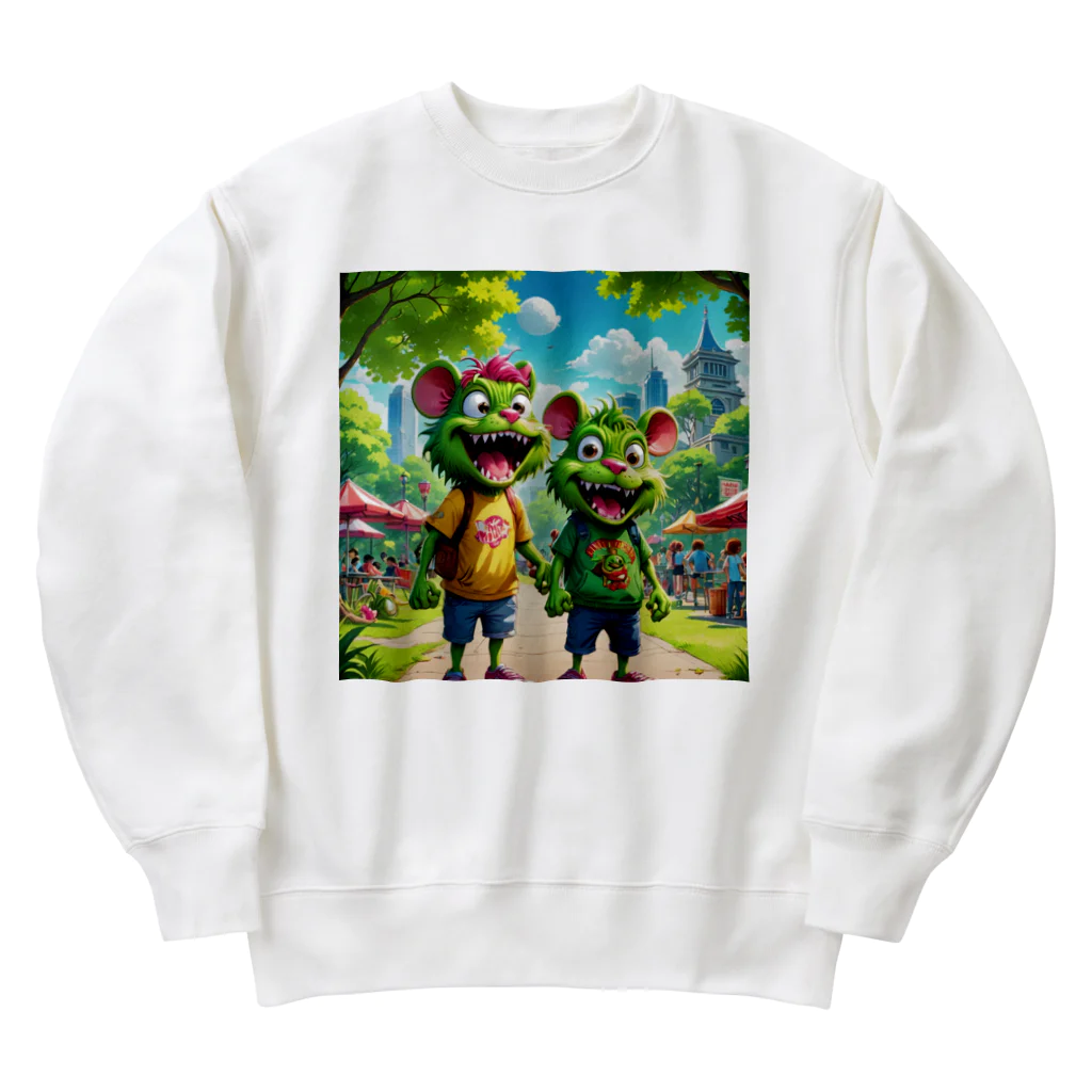 LEAD !のモンスターの仲良し兄弟 Heavyweight Crew Neck Sweatshirt