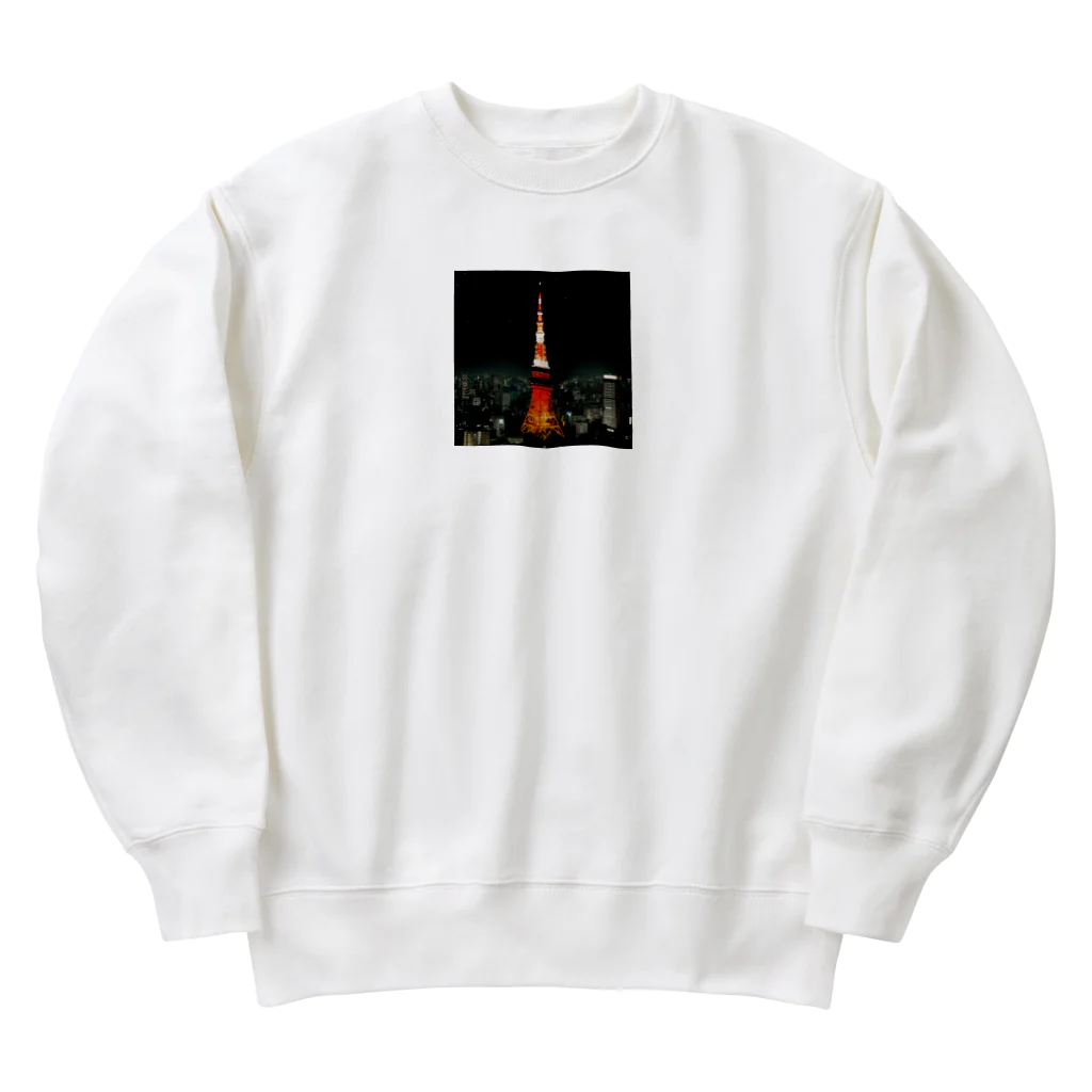 ウェブエンパイアの夜景～大都会・東京の夜～ Heavyweight Crew Neck Sweatshirt