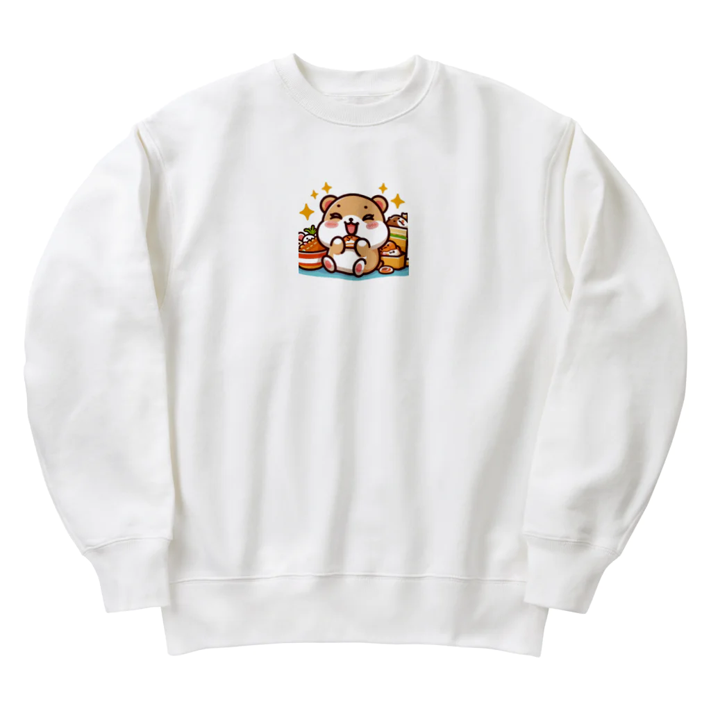 iota01の食欲旺盛なかわいいハムスター Heavyweight Crew Neck Sweatshirt