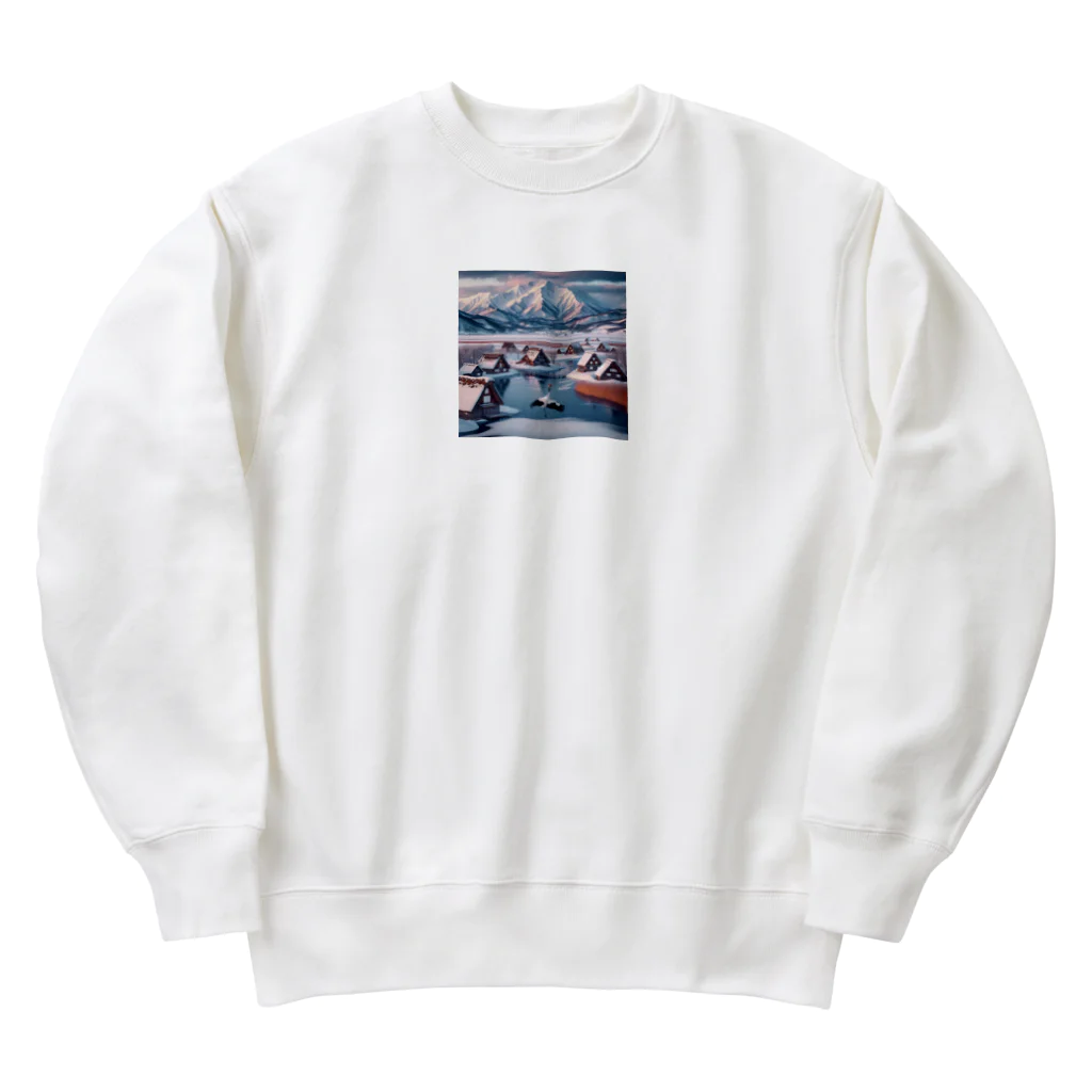 うさぎのモデル北海道 日本の田舎 アパレル Heavyweight Crew Neck Sweatshirt