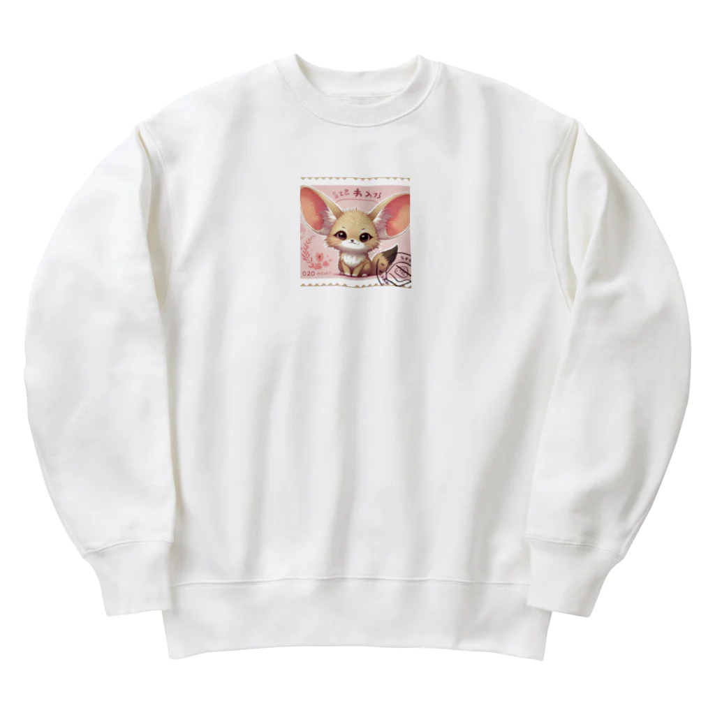 ゆうちゃんNFTいいねの耳長が可愛いフェネックちゃん13 Heavyweight Crew Neck Sweatshirt