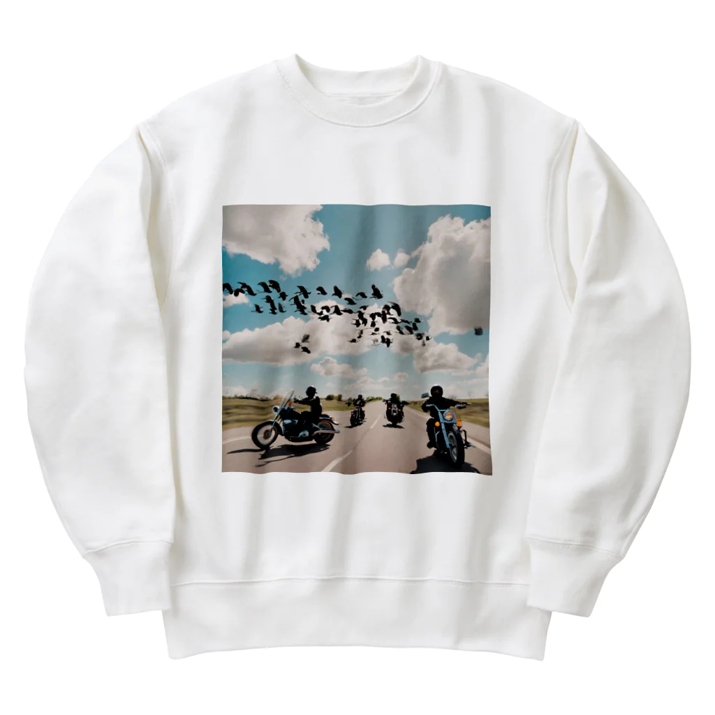 the blue seasonの風を切って、空と地を繋ぐ Heavyweight Crew Neck Sweatshirt