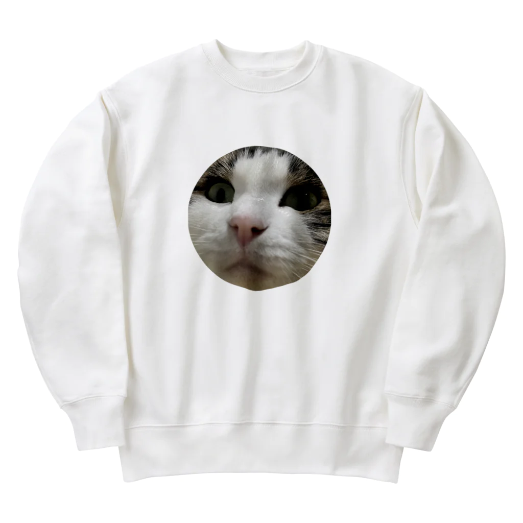 うちのにゃんず🐈のみーみーちゃんのメンチ Heavyweight Crew Neck Sweatshirt