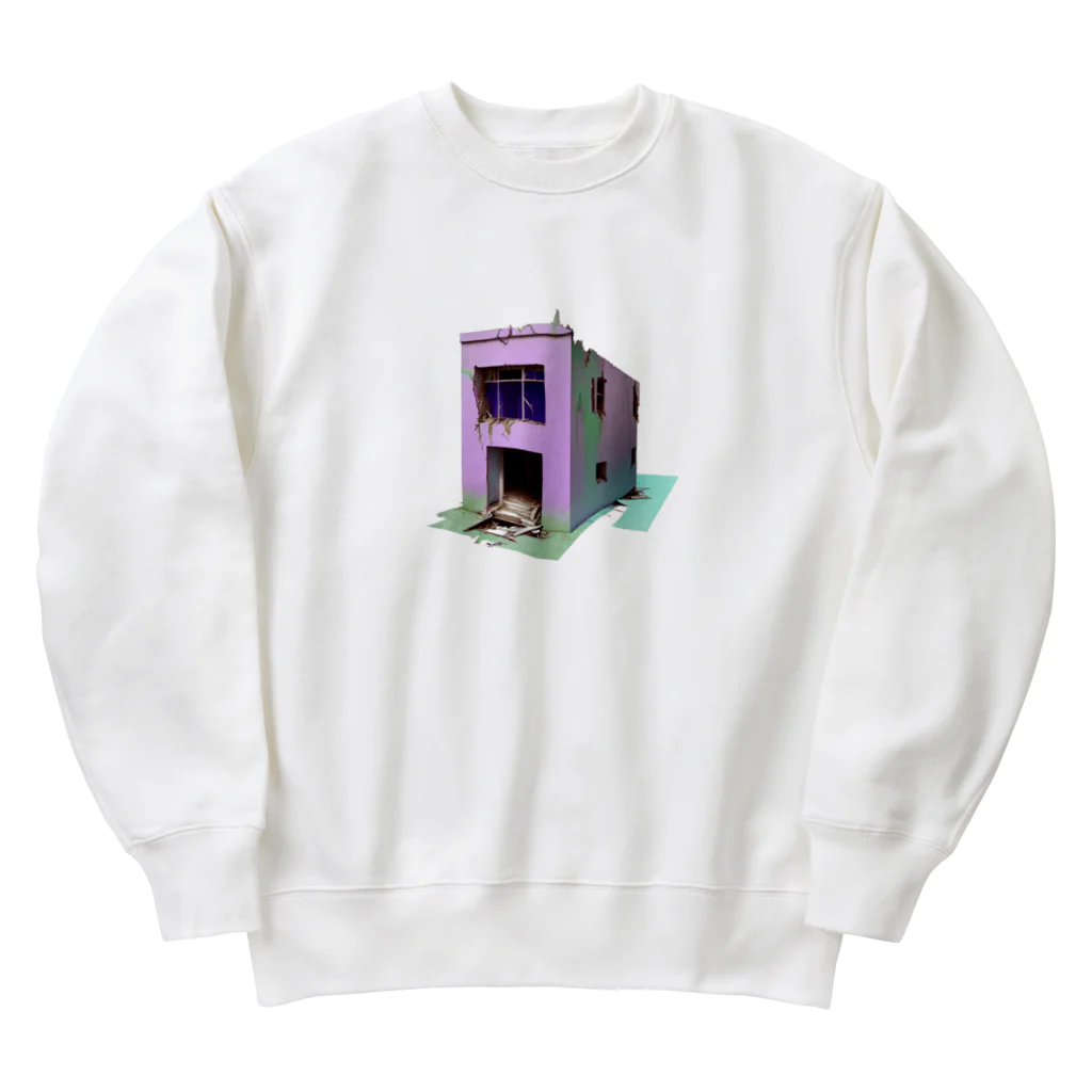 Buildingsの廃墟 13 Heavyweight Crew Neck Sweatshirt