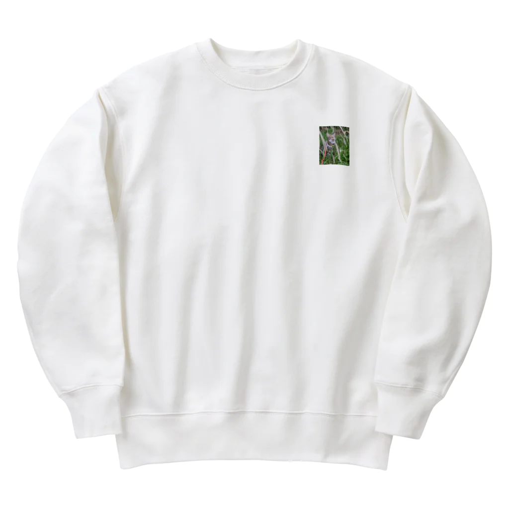 sisyの家ねこ鼻コチョコチョで変顔 Heavyweight Crew Neck Sweatshirt