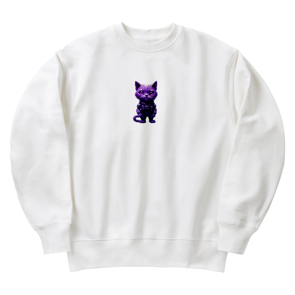 メロンパン猫の宇宙に連れてってくれる猫 Heavyweight Crew Neck Sweatshirt