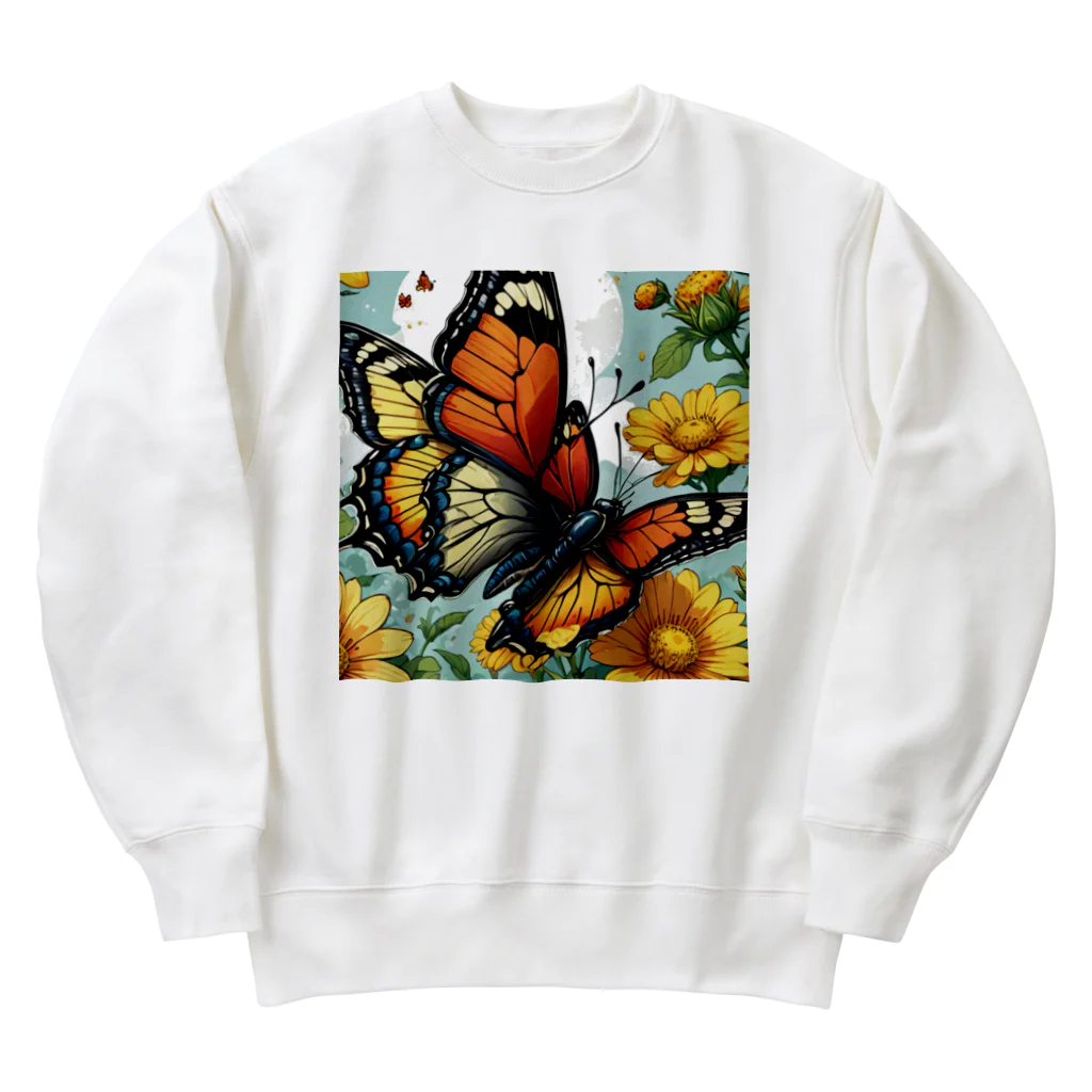 HERAX(へラックス）2号店の美しき蝶の舞 Heavyweight Crew Neck Sweatshirt