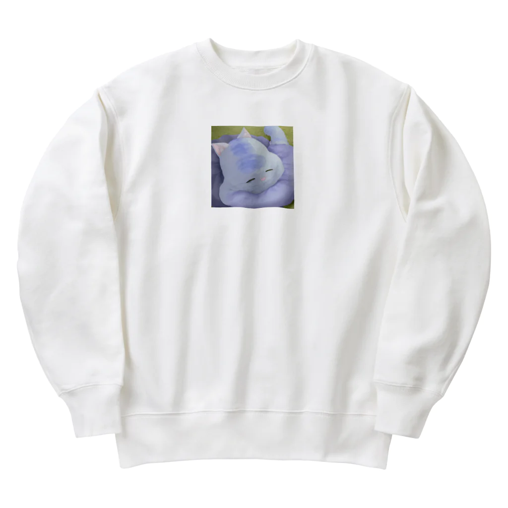 DIMDIMの脳内ショップの癒やしの猫 Heavyweight Crew Neck Sweatshirt