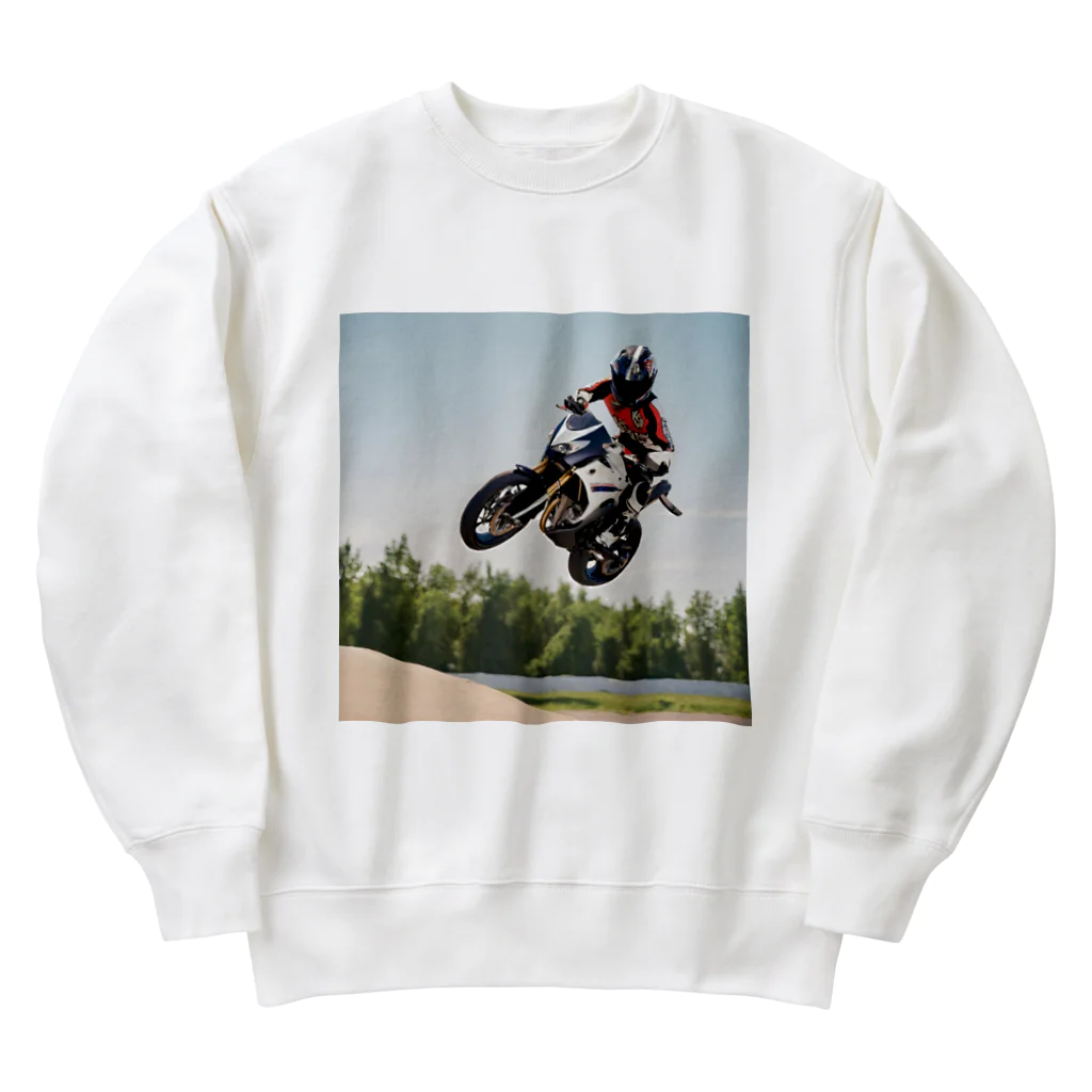 the blue seasonの空中舞踏 - モータースポーツのアドレナリン Heavyweight Crew Neck Sweatshirt