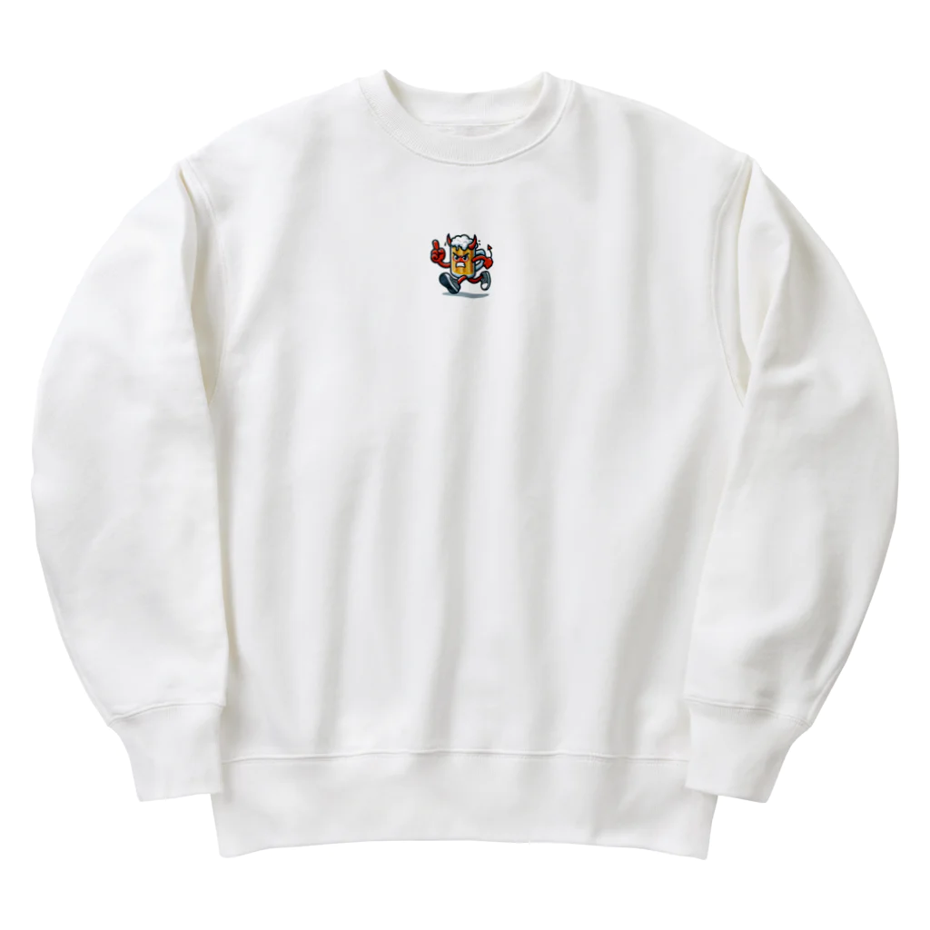 happy-bambooのランニングビールくん Heavyweight Crew Neck Sweatshirt