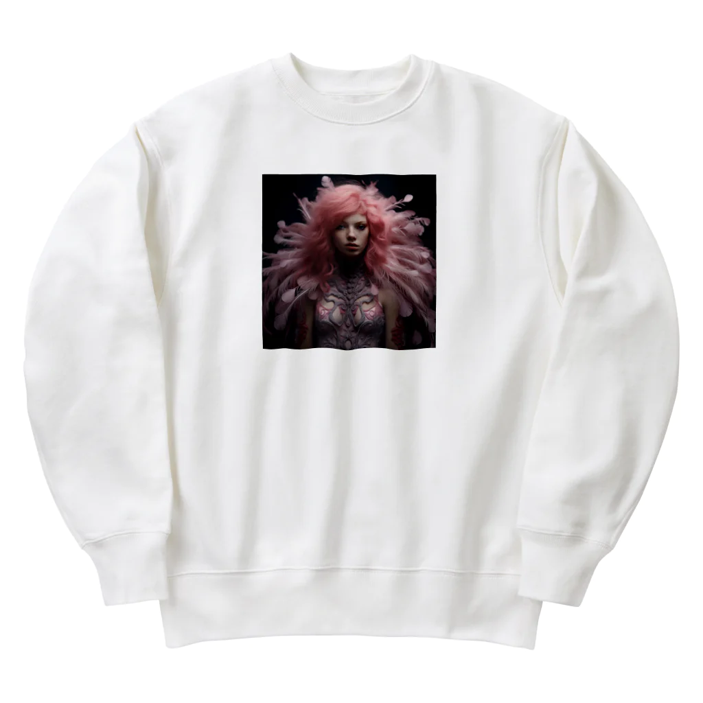 AQUAMETAVERSEのピンクフアﾂシﾖン　なでしこ1478 Heavyweight Crew Neck Sweatshirt