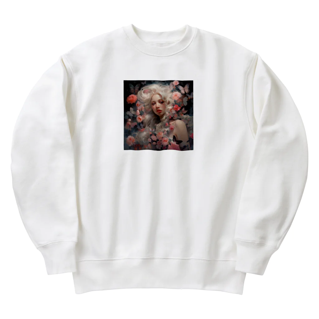 AQUAMETAVERSEの花と美女　なでしこ1478 Heavyweight Crew Neck Sweatshirt